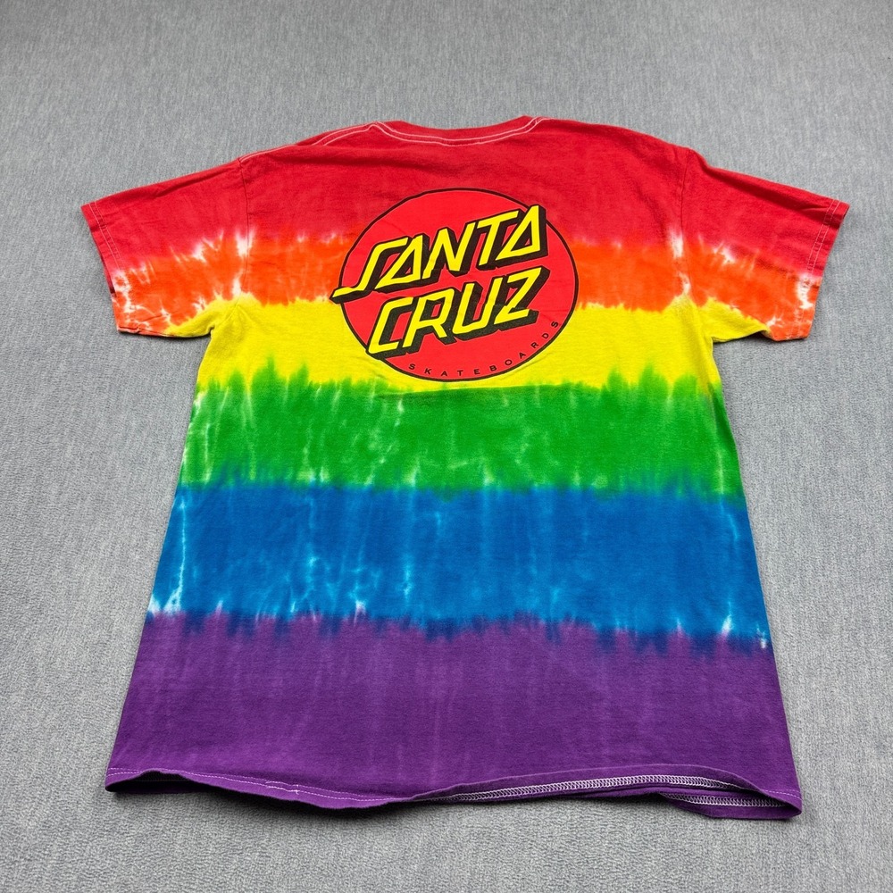 Santa Cruz Skateboards Shirt Men Large Multicolor Tie Dye Skater‎ Crewneck